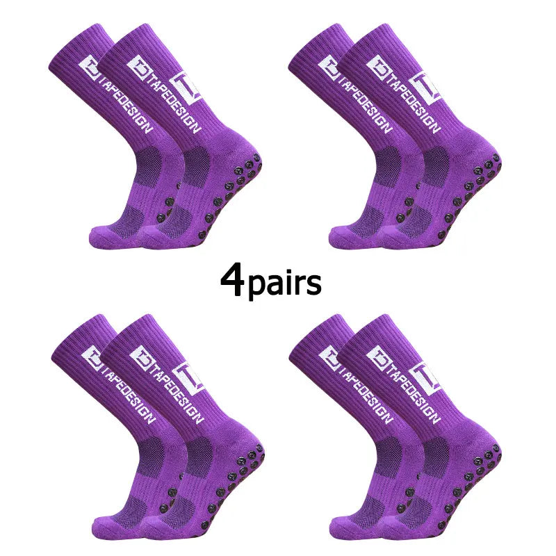 Anti-Slip Football Grip Socks – Mid-Calf Sports Training Socks