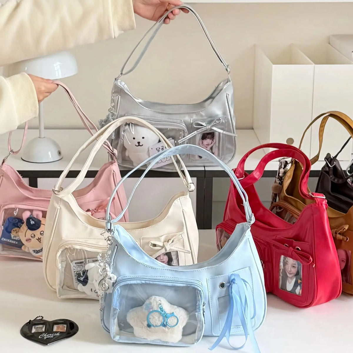 Women's Transparent Printed Casual Tote Bag