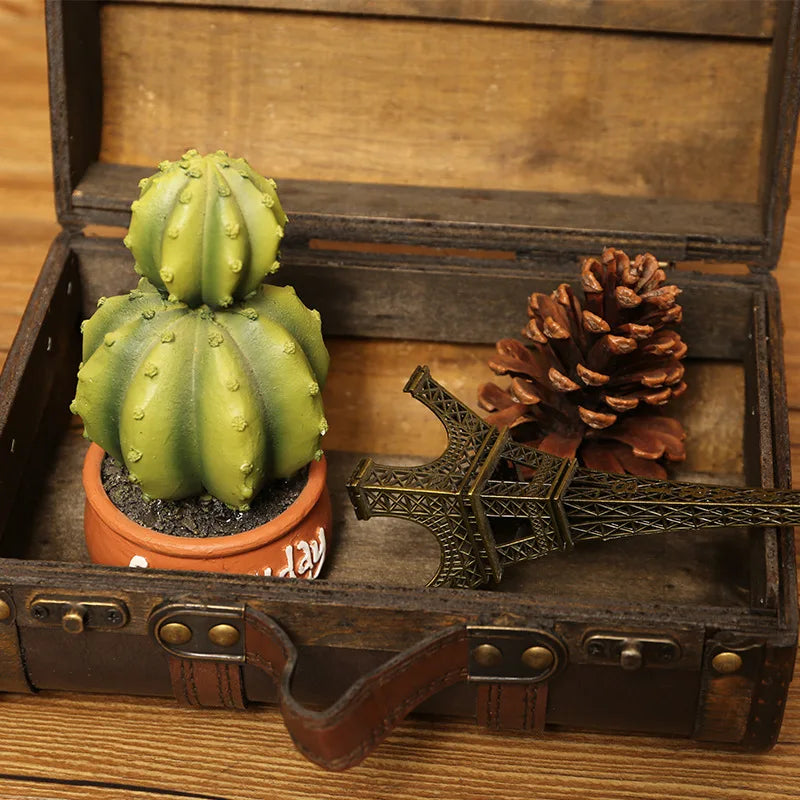 Vintage Wooden Jewelry & Keepsake Storage Box