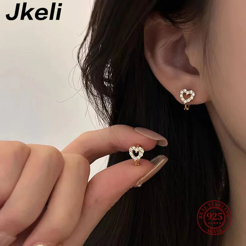 Women's Elegant Zircon Hoop Earrings
