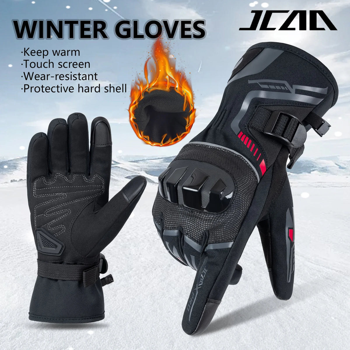 Waterproof Thermal Winter Gloves – Warm Outdoor Motorcycle Gloves