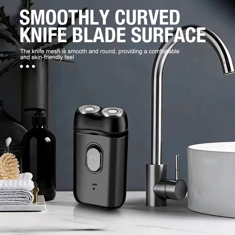 Portable Electric Shaver for Men – Double Head USB Rechargeable Razor
