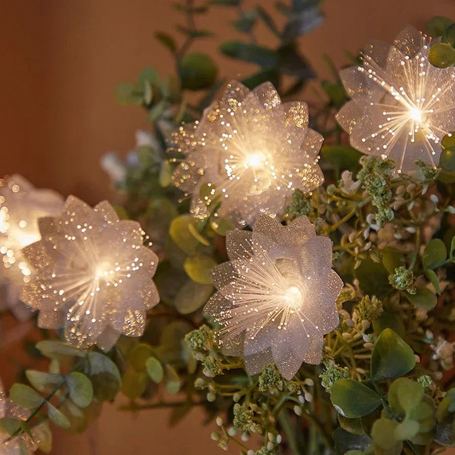 LED Fiber Optic Fairy Lights – Battery Operated Christmas Garland