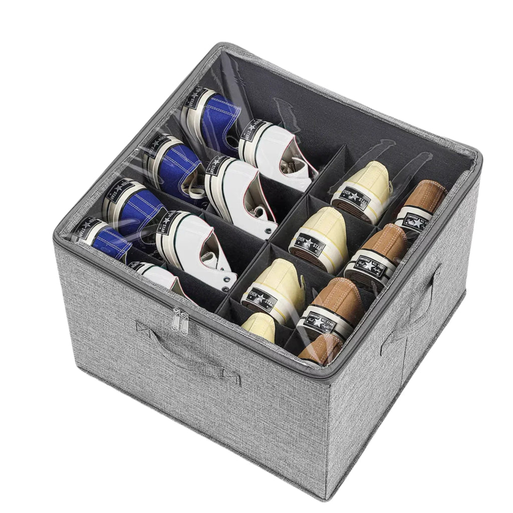 Foldable Shoe Storage Box – Dustproof Closet Organizer
