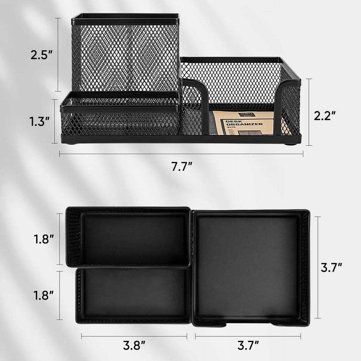 Mesh Desk Organizer – Multi-Compartment Office Supply Caddy
