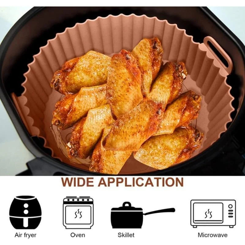 Reusable Silicone Air Fryer Liner Basket – 6 Inch