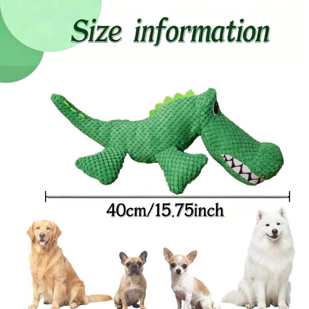 Crocodile Plush Squeaky Toy for Dogs – Interactive Chew & Play Toy
