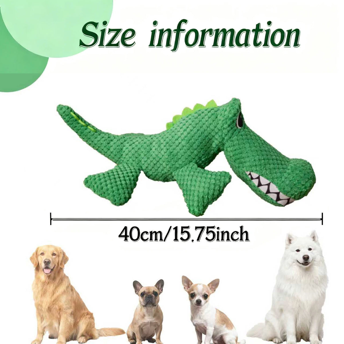 Crocodile Plush Squeaky Toy for Dogs – Interactive Chew & Play Toy