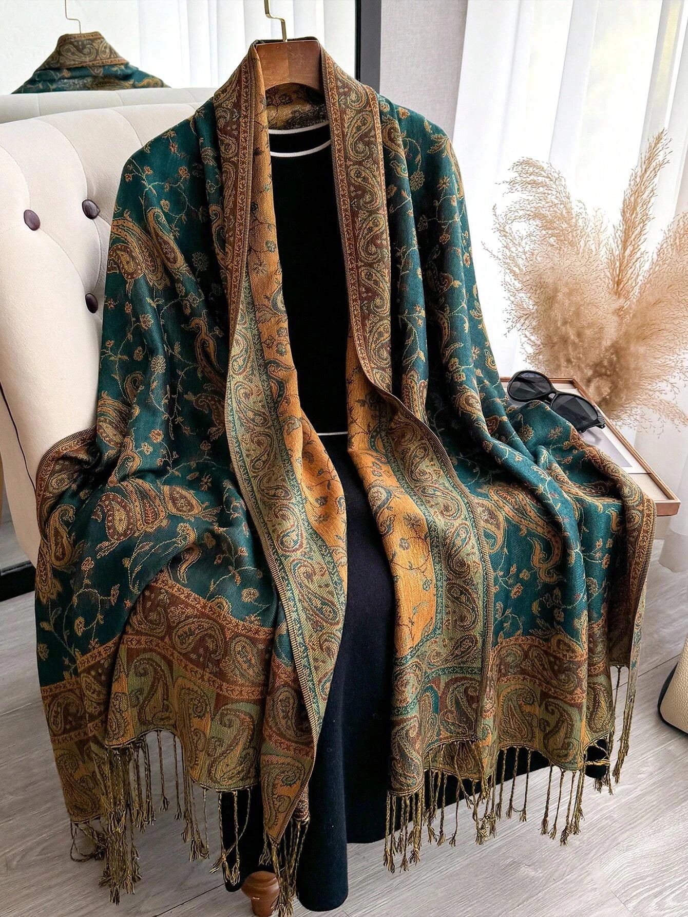Women's Bohemian Paisley Pashmina Shawl & Wrap Scarf