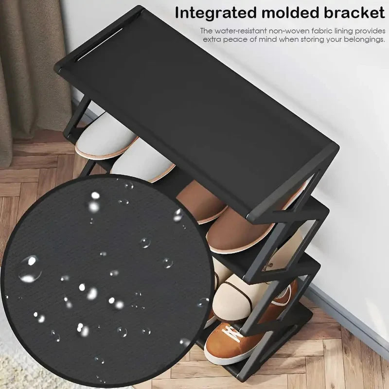 4-Tier Foldable Shoe Rack – Space-Saving Shoe Organizer