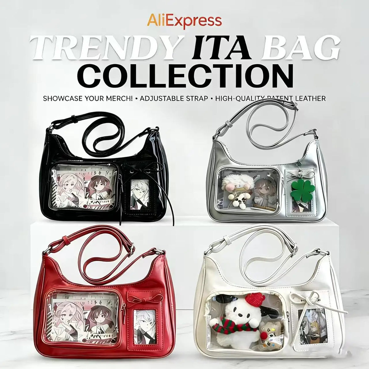 Women's Transparent Printed Casual Tote Bag