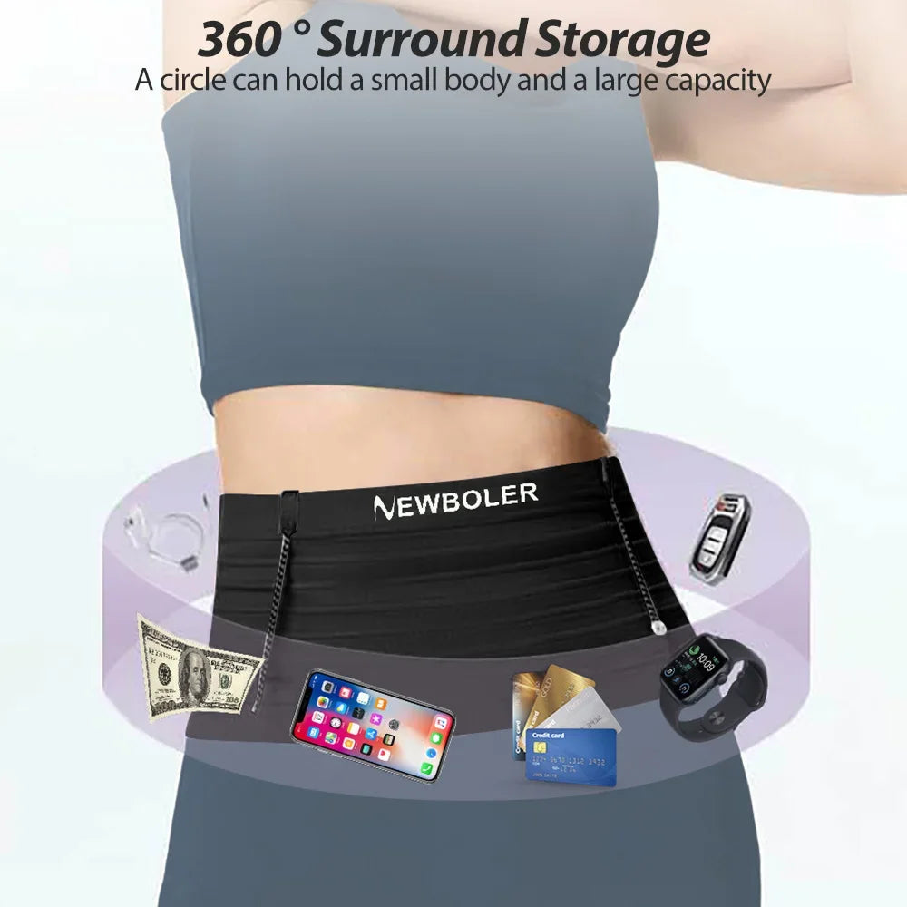 Running Waist Pack with Water Bottle Holder & Phone Pocket