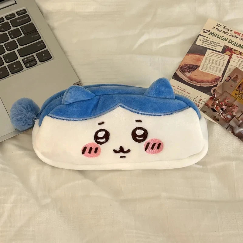 Kawaii Bunny Plush Pencil Case – Cute Soft Pen Bag