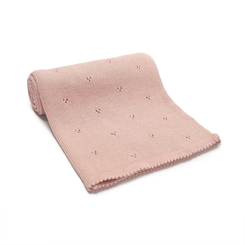 Soft Cotton Knit Baby Blanket – Cozy Newborn & Infant Receiving Blanket
