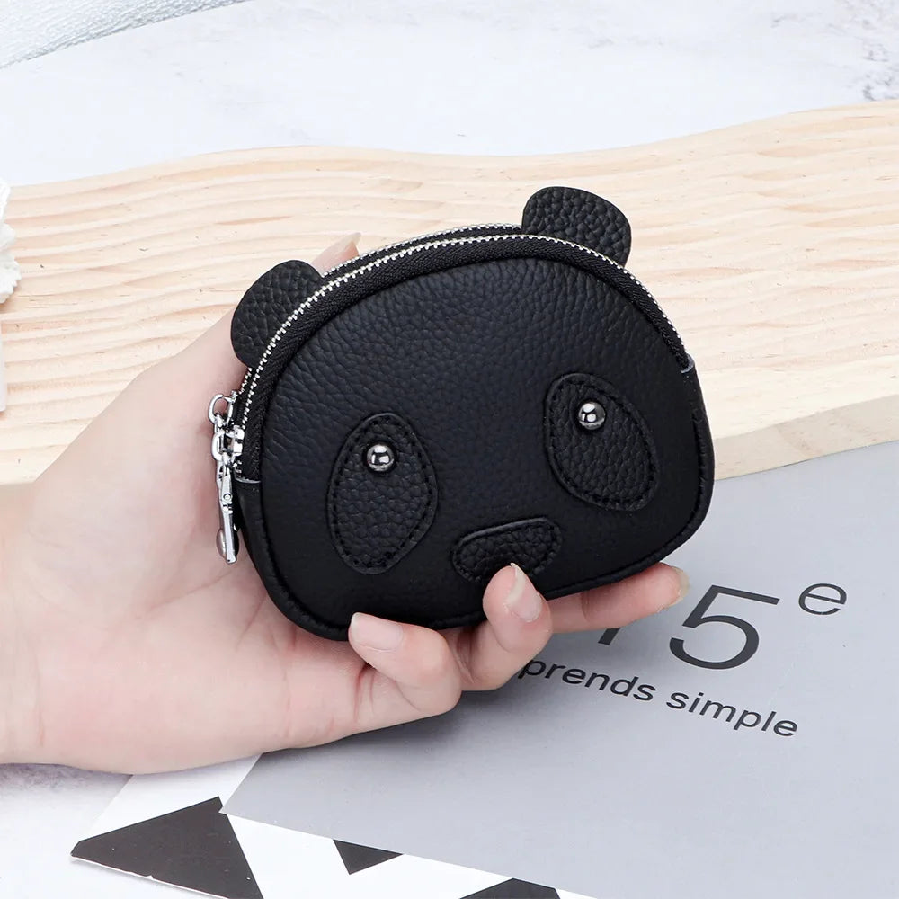 Women's Round Mini Coin Purse with Double Zipper