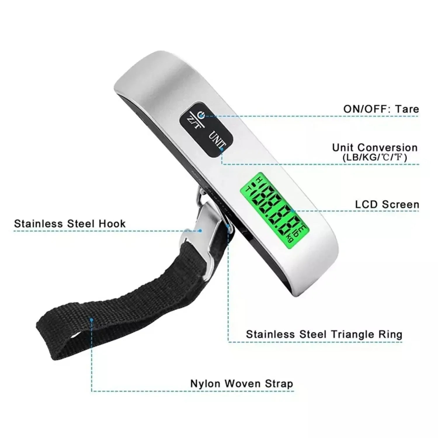 Portable Digital Luggage Scale 110lb/50kg