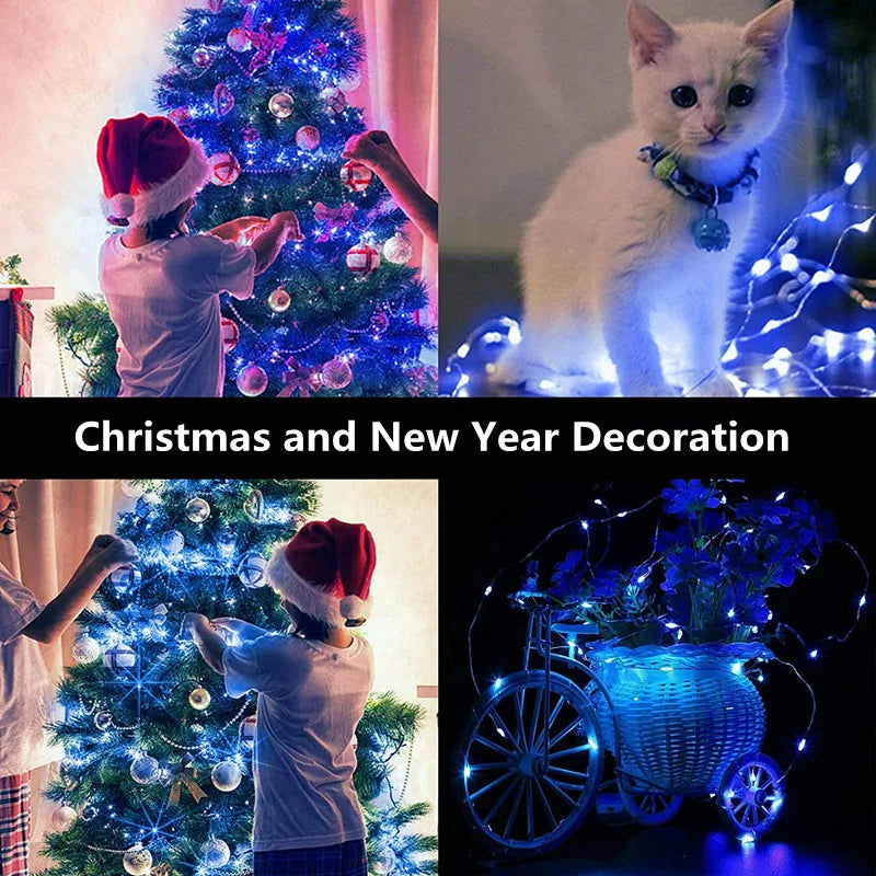 Battery Powered LED Fairy String Lights – Christmas & Holiday Decor