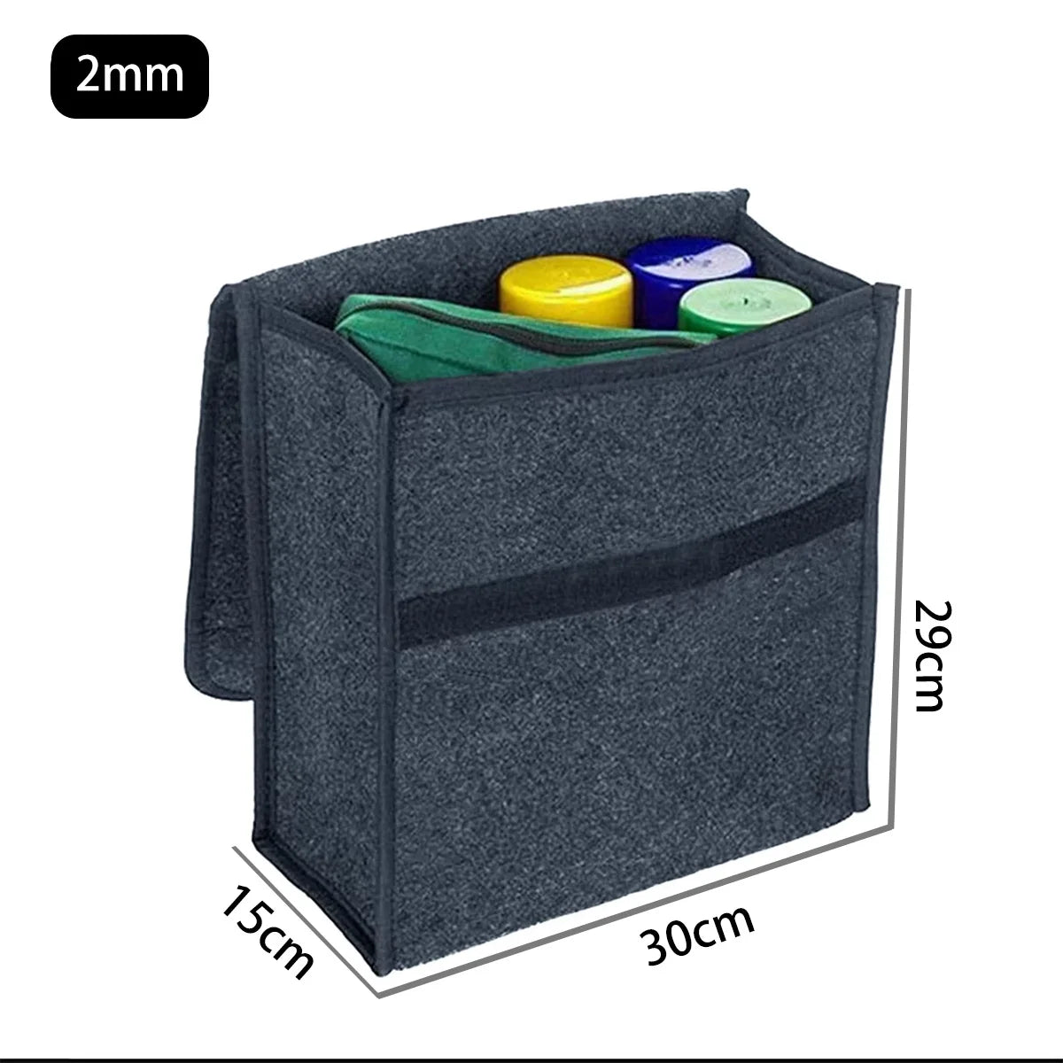 Car Trunk Felt Storage Box – Foldable Vehicle Organizer Bag