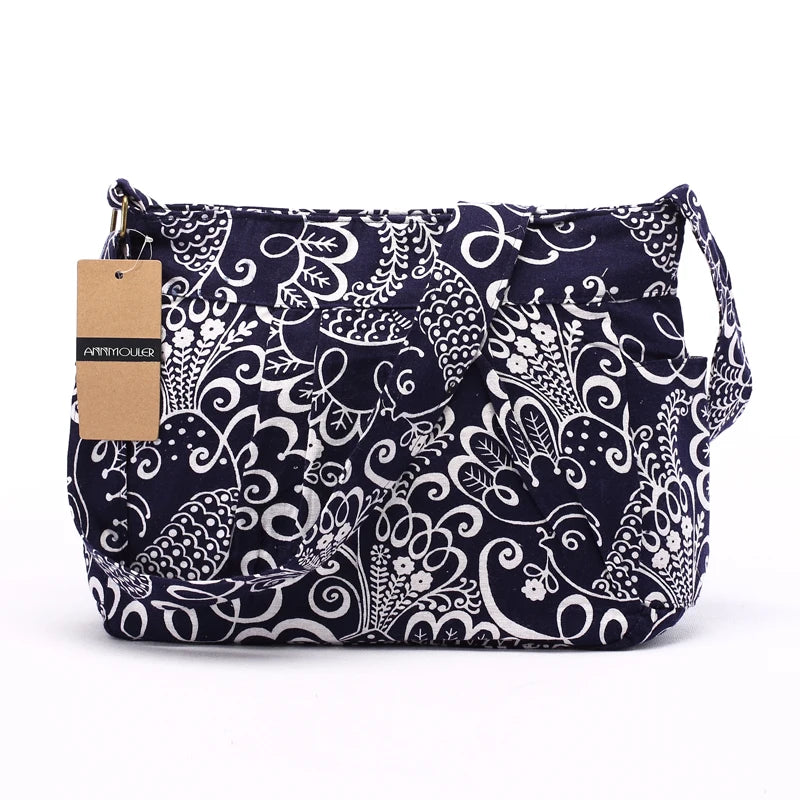 Women's Vintage Pattern Large Crossbody Shoulder Bag