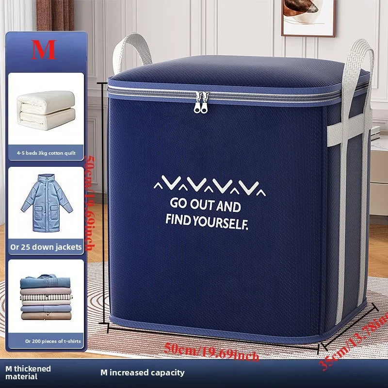 Large Clothes Storage Bag with Reinforced Handles – Foldable Home Organizer
