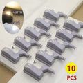 10-Pack Cabinet Hinge LED Lights for Cupboards & Closets