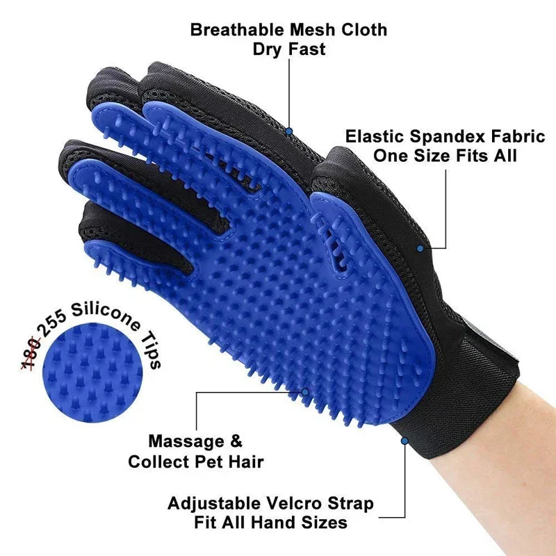 Silicone Pet Grooming and Bath Massage Glove