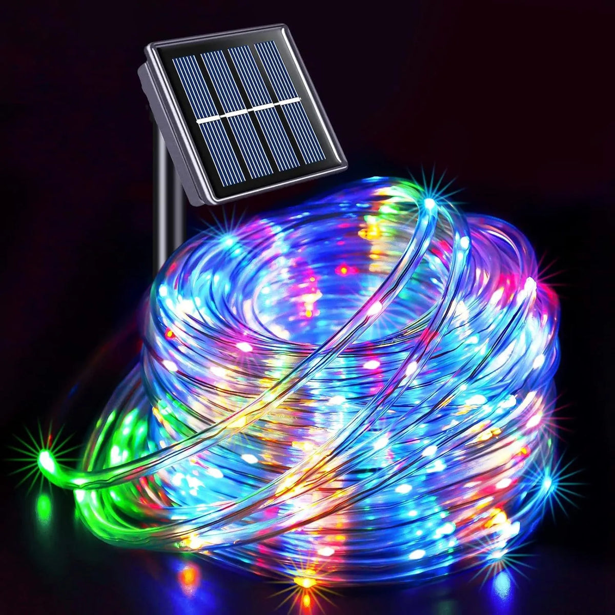 Solar LED Rope String Lights – Outdoor Christmas & Garden Decor