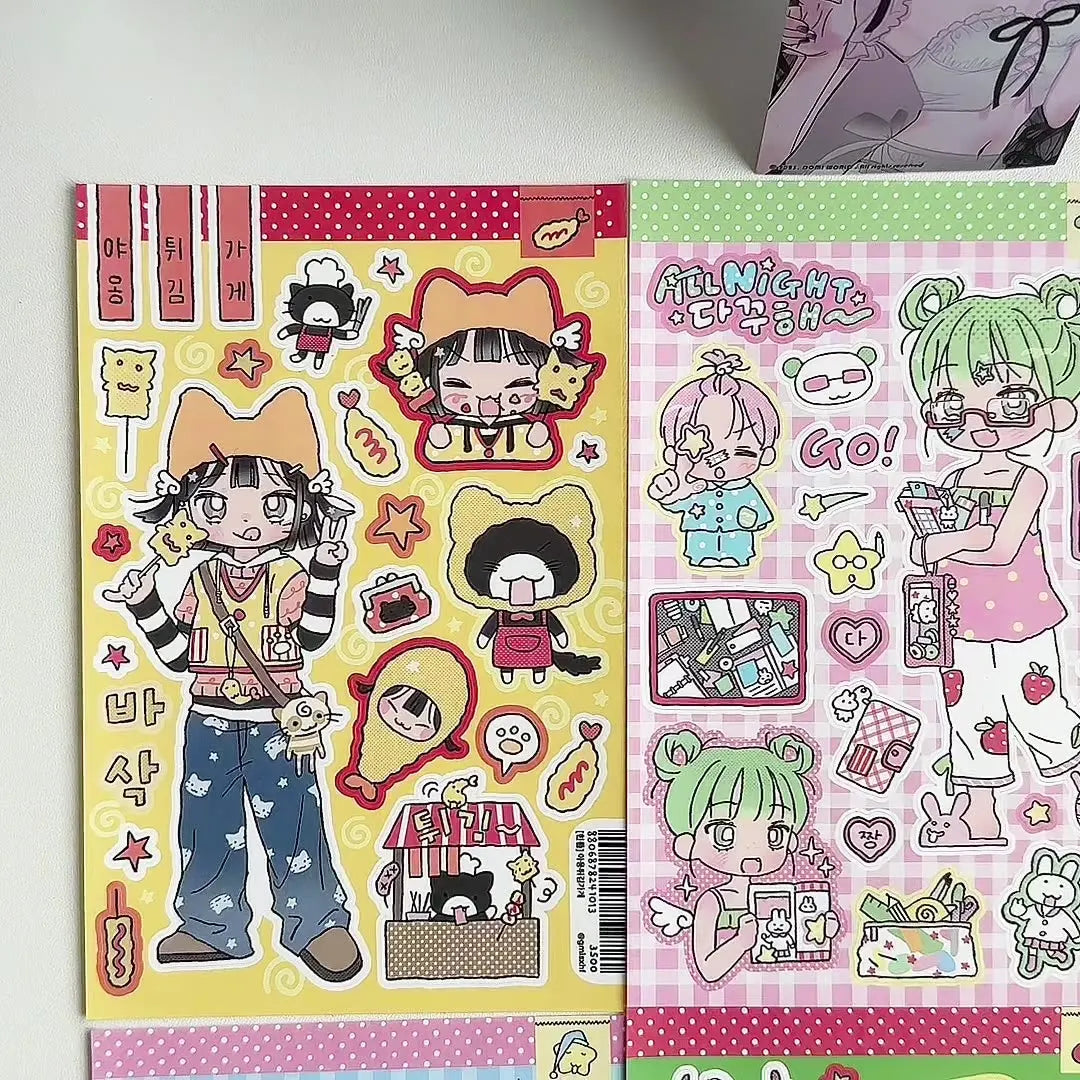 Cute Korean Cartoon Character Decorative Stickers