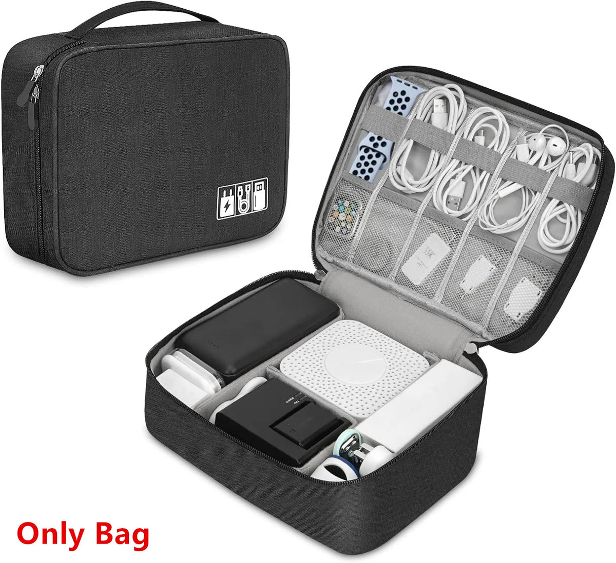 Waterproof Travel Cable Organizer Bag for Chargers & Electronic Accessories