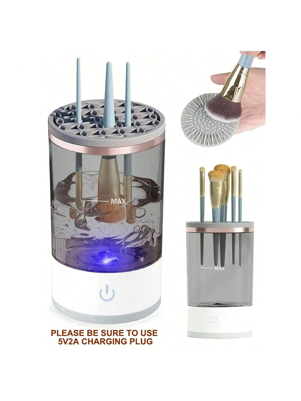 Electric Makeup Brush Cleaner Machine – Automatic Cosmetic Brush Cleaning Device