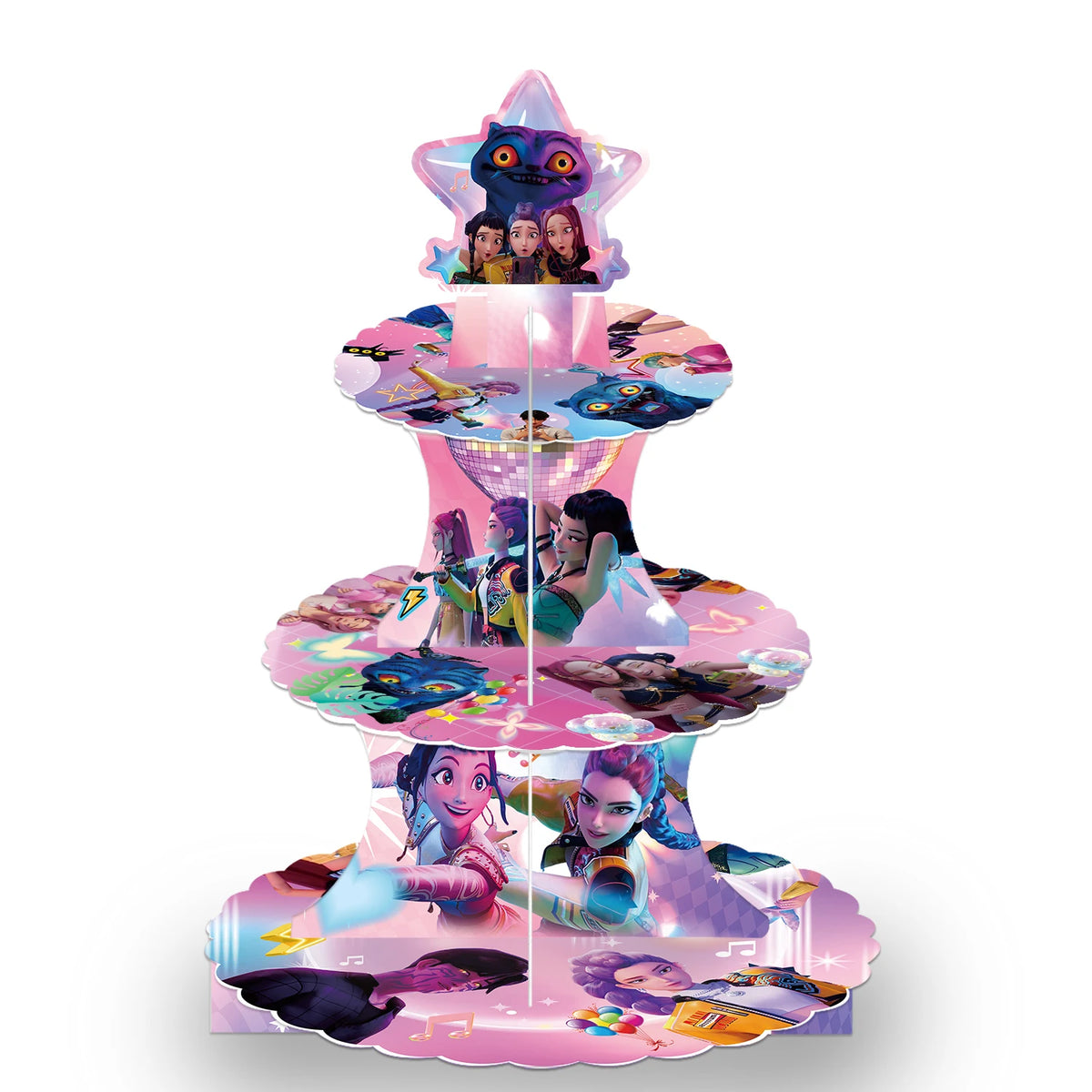KPOP Demon Hunters 3-Tier Cake Stand – Party Decoration