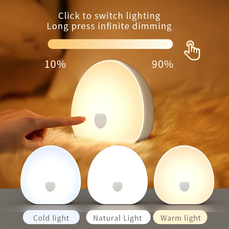 7-Color Portable Night Light – Soothing Ambient LED Lamp