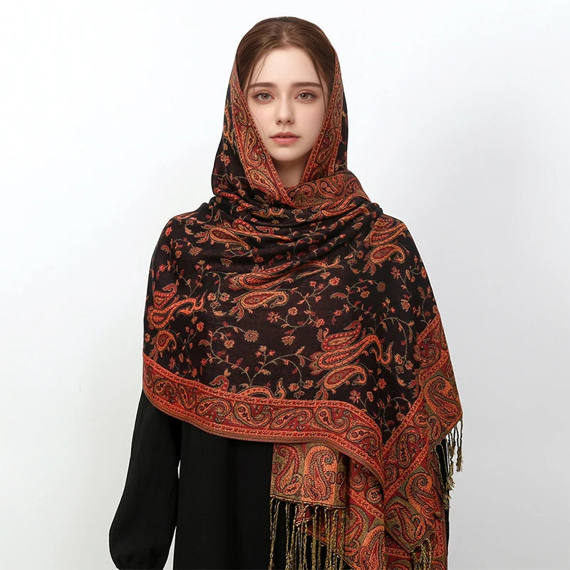 Women's Bohemian Paisley Pashmina Shawl & Wrap Scarf