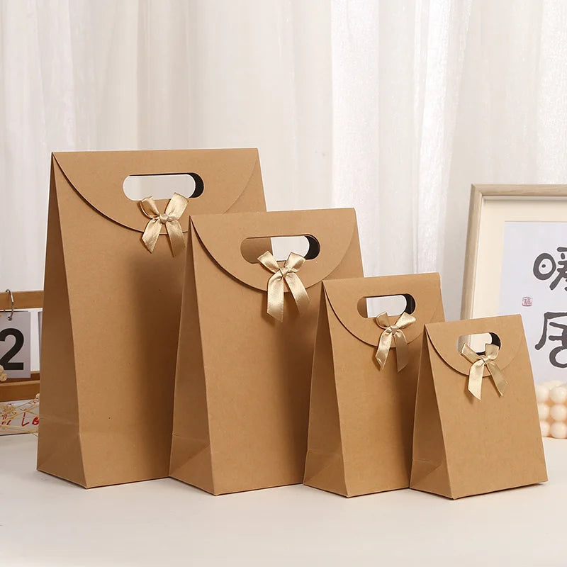 50-Pack Paper Gift Bags with Handles for Parties & Holidays