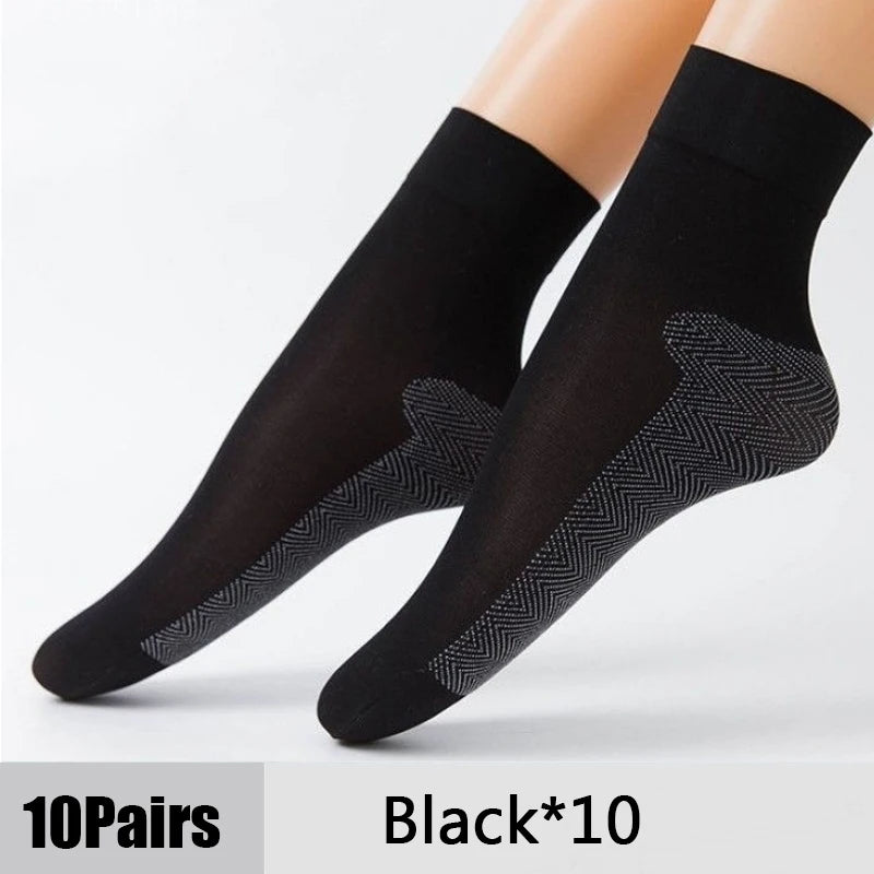 10-Pair Women's Ultra-Thin Summer Socks – Soft Breathable Everyday Socks