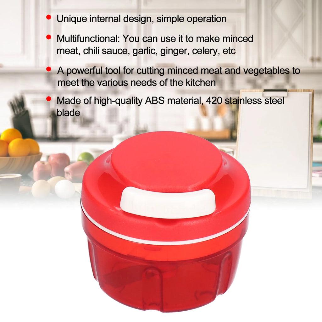Manual Vegetable Chopper – Hand Pull Food Cutter for Onion & Garlic