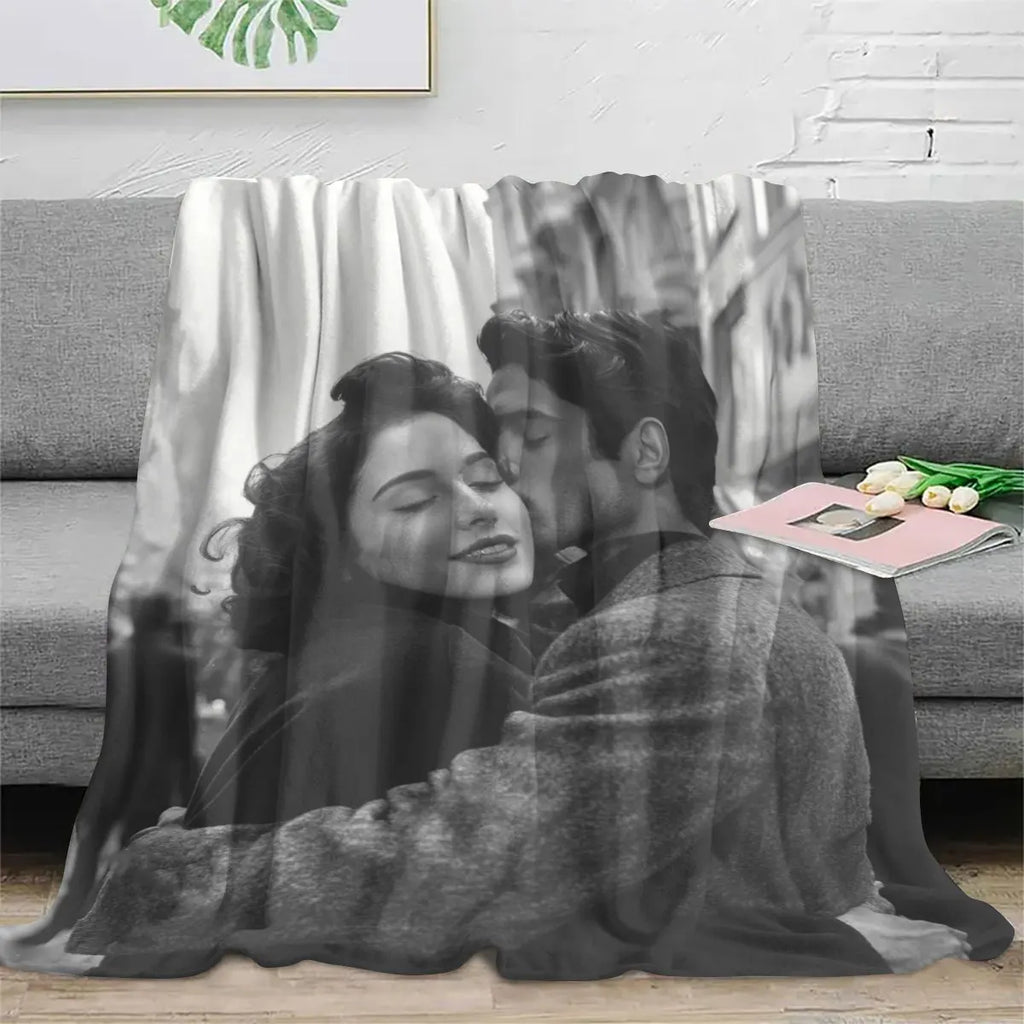 Personalized Photo Blanket – Custom Picture Flannel Throw Blanket
