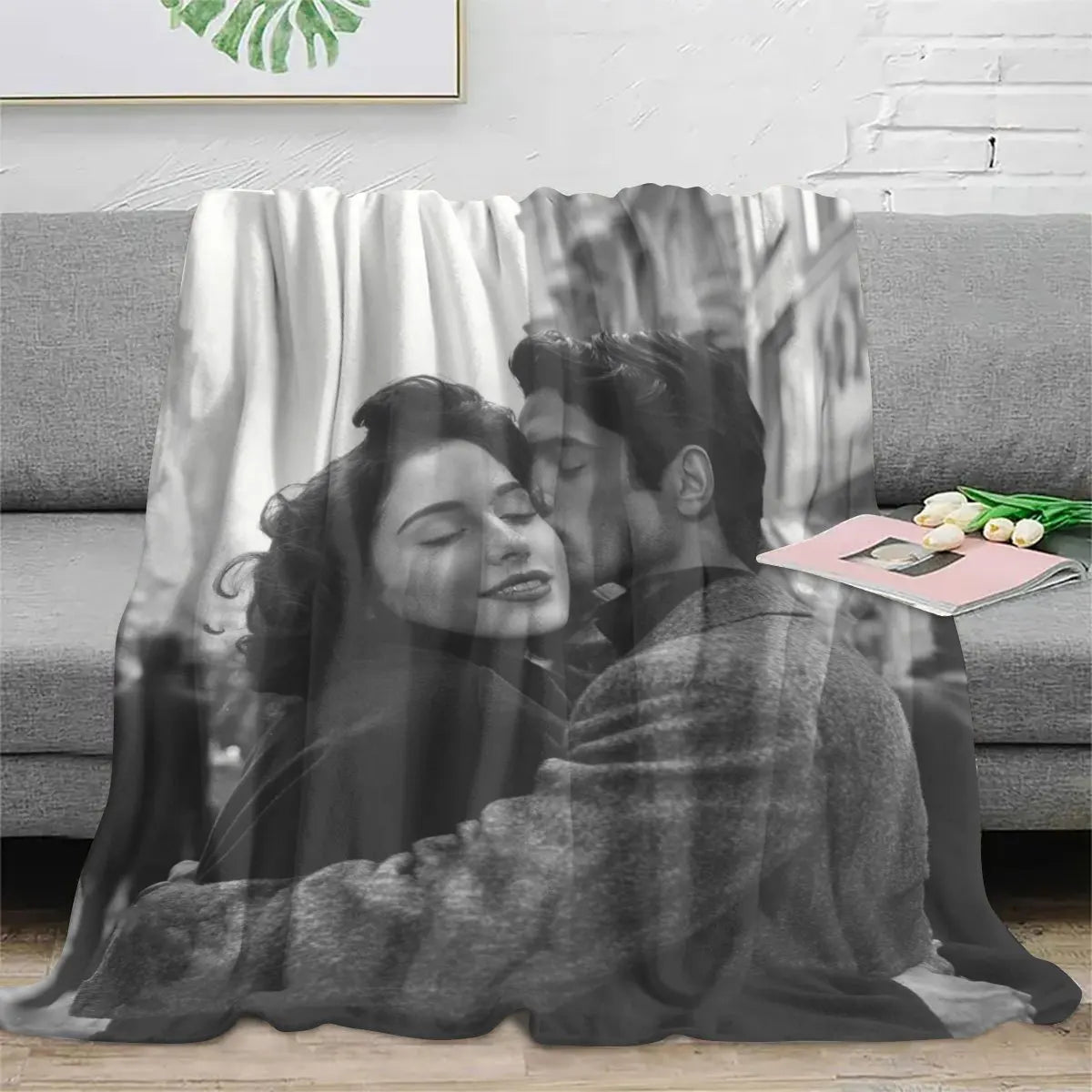Personalized Photo Blanket – Custom Picture Flannel Throw Blanket