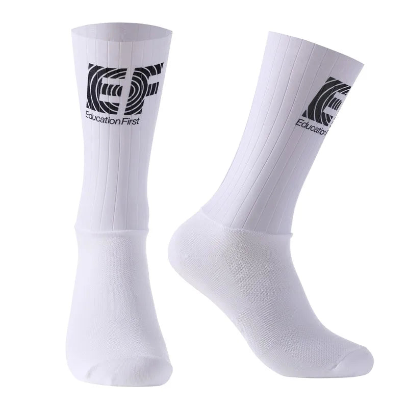 Anti-Slip Cycling Socks – Breathable Seamless Sports Crew Socks