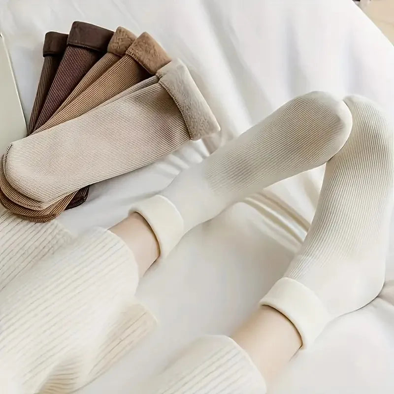 5/10 Pairs Women's Warm Winter Socks – Soft Cozy Everyday Socks