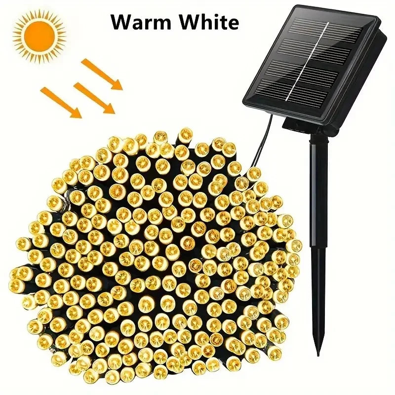 Solar LED String Lights – Outdoor Christmas & Garden Decor