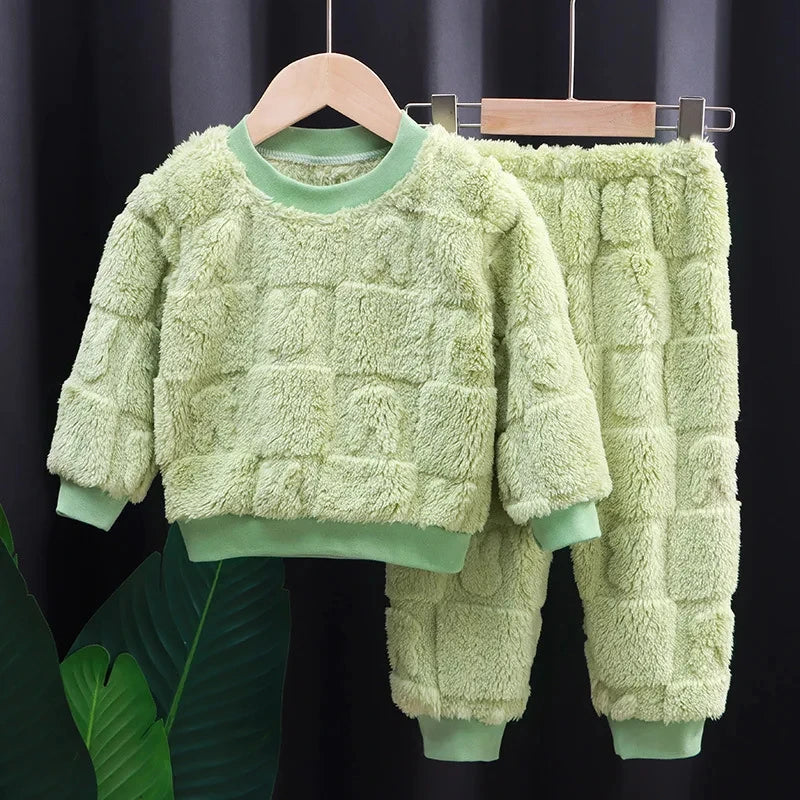 Kids Cozy Flannel Sleepwear Robe for Autumn & Winter