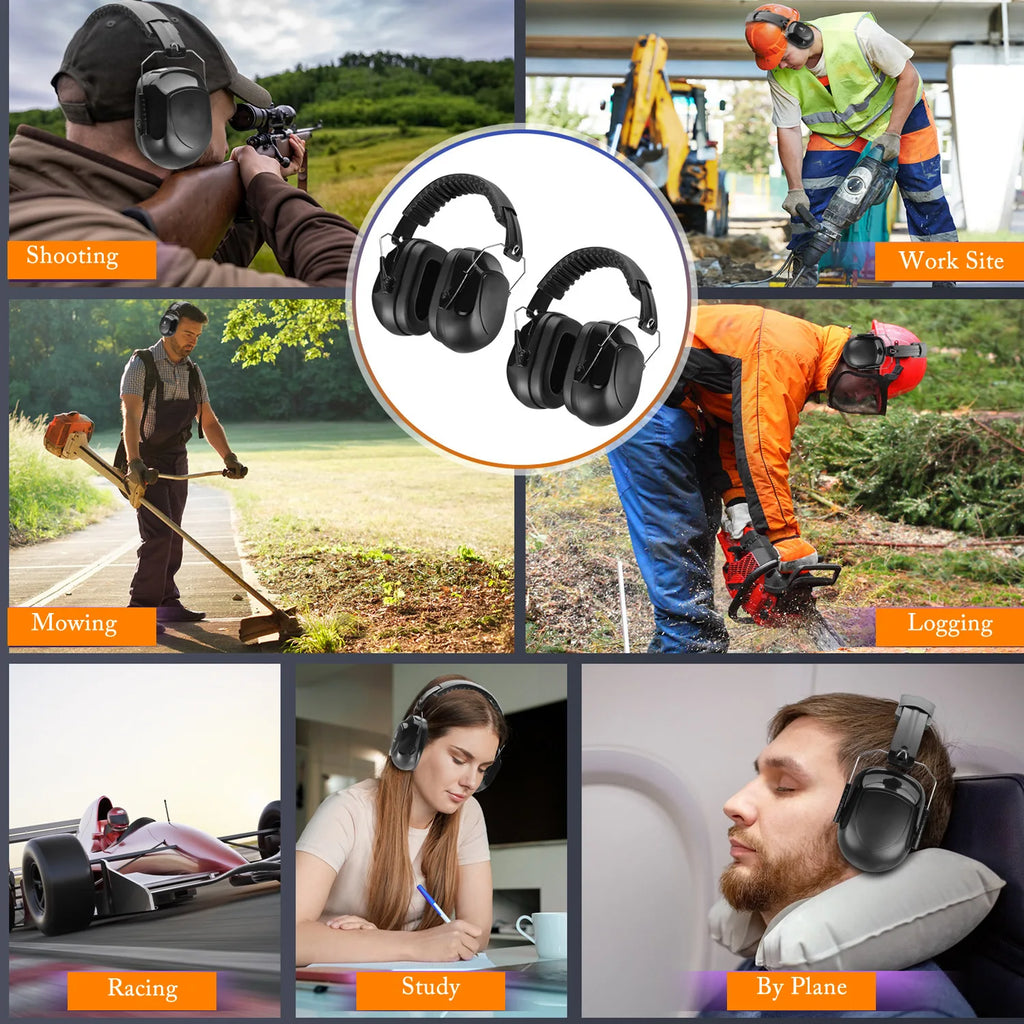 Adjustable Noise Reduction Earmuffs – SNR 34dB Hearing Protection