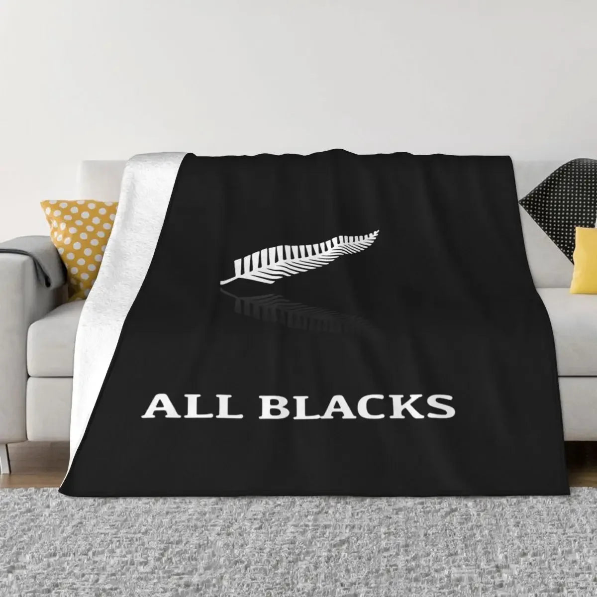 All Blacks Ultra-Soft Micro Fleece Throw Blanket