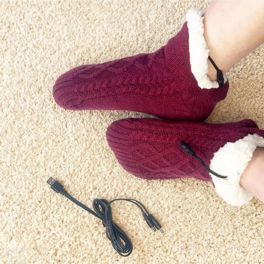 USB Heated Socks – Electric Warm Winter Thermal Socks