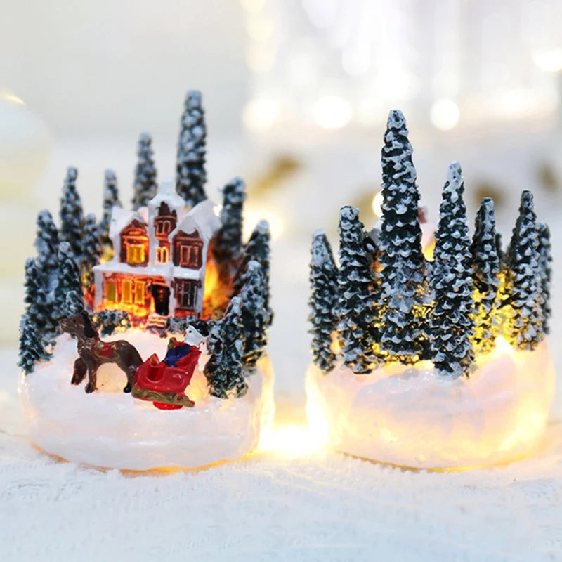 Christmas LED Night Light Mini Luminous House Decoration