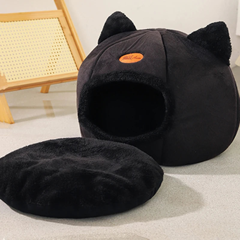 Cozy Cat Cave Bed for Cats and Small Dogs