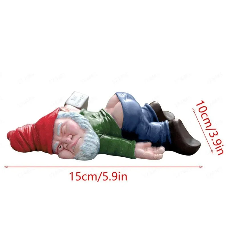 15cm Funny Garden Gnome Statue – Christmas Holiday Decoration