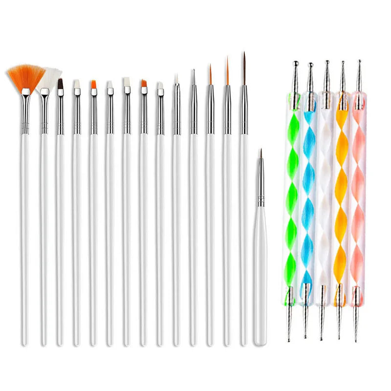 5–20PCS Nail Art Brush Set for Detailed Nail Designs
