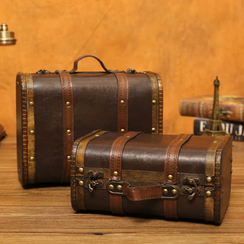 Vintage Wooden Jewelry & Keepsake Storage Box